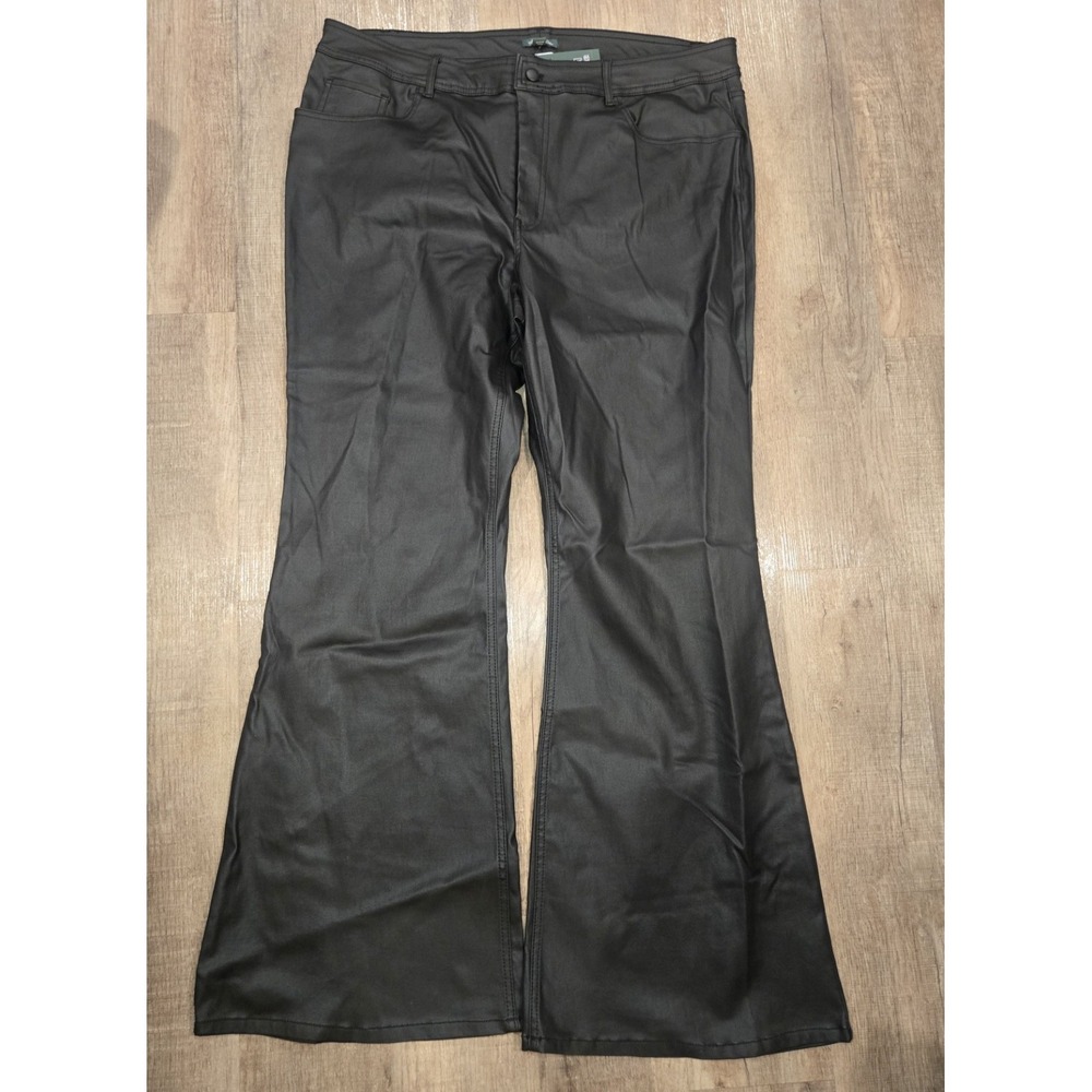 Wild Fable Black Faux Leather‎ Bootleg Pants Size XXL